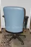(1) Haworth Office Chair &#x2013; Adjustable Armrests, Blue Leather