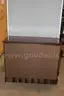 (1) Wooden 4-Drawer Dresser &#x2013; Brass Handles, Classic Finish