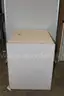 (1) White Metal Desk &#x2013; Compact Utility with Cable Port