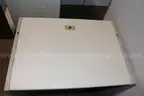 (1) White Metal Desk &#x2013; Compact Utility with Cable Port