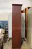 (1) Wooden Storage Cabinet &#x2013; Open Shelf + Dual Door Storage