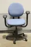 (1) Steelcase Adjustable Office Task Chair &#x2013; Blue Fabric, Armrests, Wheels