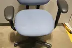 (1) Steelcase Adjustable Office Task Chair &#x2013; Blue Fabric, Armrests, Wheels
