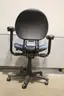 (1) Steelcase Adjustable Office Task Chair &#x2013; Blue Fabric, Armrests, Wheels