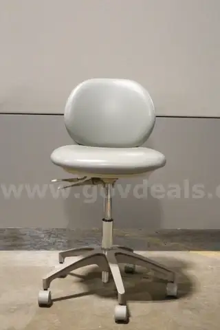 (1) A-dec Dental Stool &#x2013; Model 1601, Adjustable, Grey Vinyl