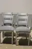 (4) Jasper Dining Chairs &#x2013; Upholstered Silver Frame