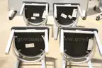 (4) Jasper Dining Chairs &#x2013; Upholstered Silver Frame