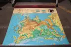 (1) Vintage Cram&#x27;s Physical &#x26; Political Wall Map of Asia