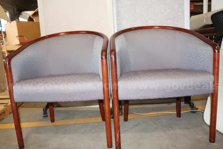 (2) Patterned Arm Chairs