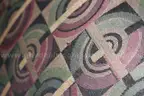 (1) Retro Style Two Seater Sofa - Bold Pattern Upholstery