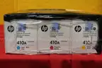 (3) HP Laser Jet Print Cartridges (410A: Blue, Yellow, &#x26; Magenta)