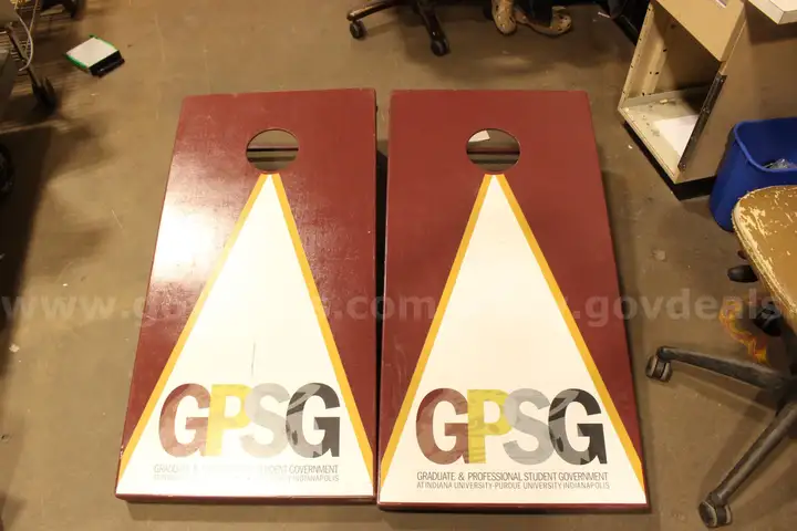 (2) Red Cornholes - As a Set