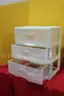 (1) 3 Drawer Plastic Storage