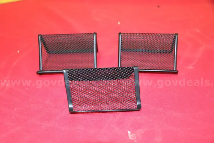 (3) Metal Business Card Holders