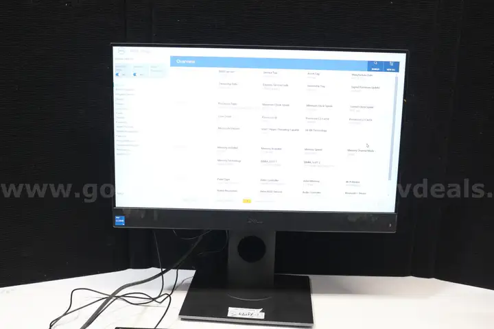 (1) Dell OptiPlex 7400 AIO, Memory 16GB , HDD/SDD 512GB, Processor i5-12500