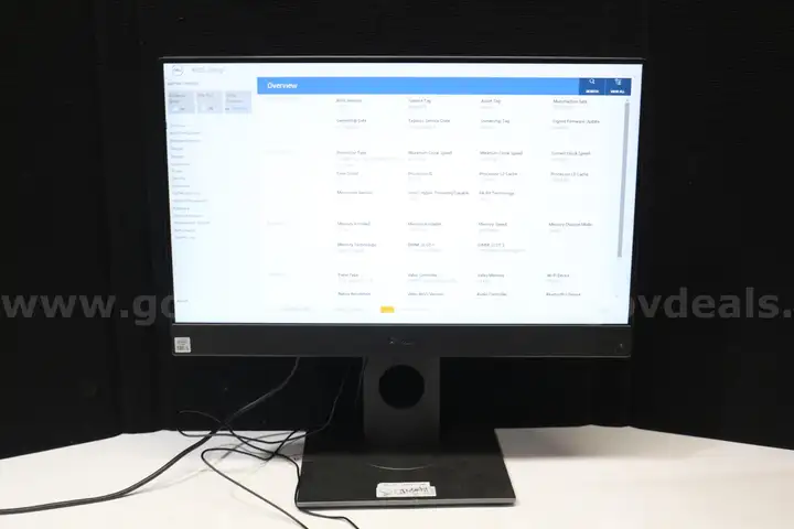 (1) Dell OptiPlex 7490 AIO, Memory 16GB, HDD/SDD 512GB, Processor i5-10500