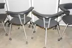 (4) Grey Rolling Chairs-Ruckus