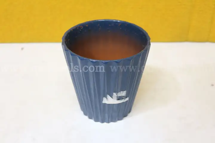 (1) Blue Ceramic Pot