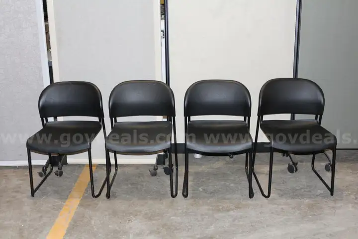 (4) Guest Stacker Chairs MFG by The Hon Company