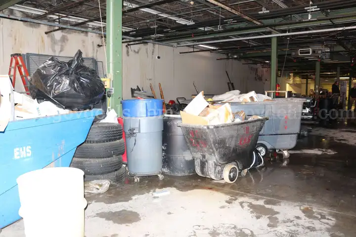 (1) Lot of Mixed items: ladders, scaffolding, barrels, tool box, mixed metal, and more.