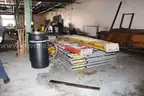(1) Lot of Mixed items: ladders, scaffolding, barrels, tool box, mixed metal, and more.