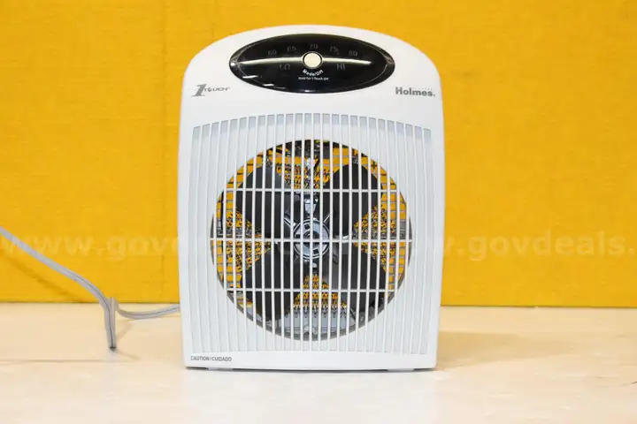 [NR - describe results of plug-in; e.g. 'powered on w/light, heated up'] (1) Holmes Heater Fan