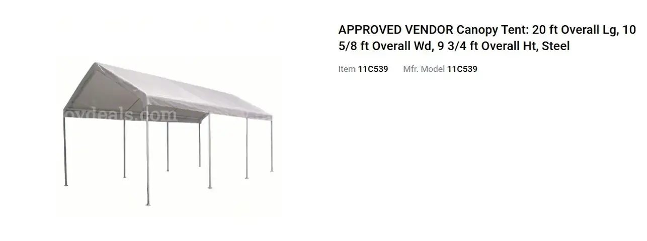 Used Open Canopy for Auction