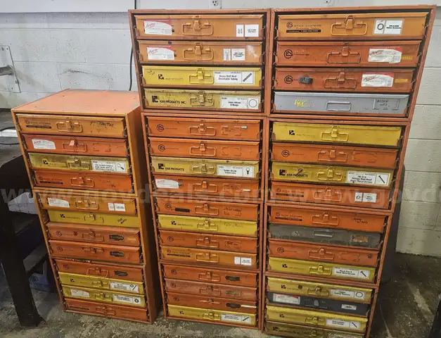 Used small parts storage trays