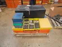 Used small parts storage trays w/parts