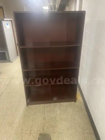 Entertainment Center and wooden book shelf - Lot 310