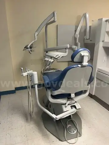 Dental Treatment Chair with Light &#x26; Delivery System, &#x22;A-dec&#x22; and &#x22;Pelton &#x26; Crane&#x22;