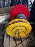 Lot of 2 Hose Reels and Cabinet