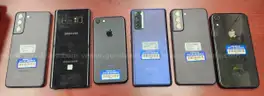 Six (6) Cell Phones - No power cords (WILL NOT SHIP)