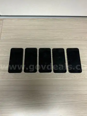 **Five (5) Unlocked Black Apple iPhone 12 (64gb)**