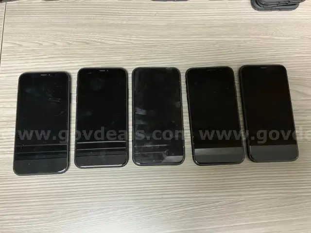 **Five (5) Unlocked Black Apple iPhone XR (64gb)**