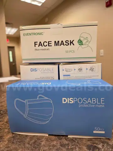 Disposable Face Masks - 6 Boxes