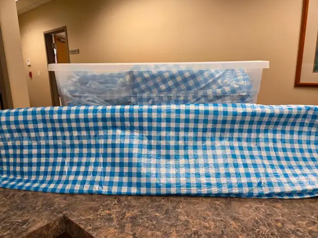 Plastic table and bench covers