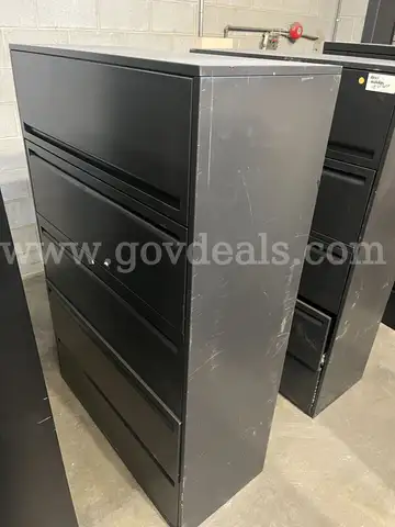 2 BLACK FILE CABINETS