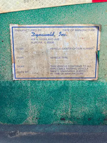 1998 Dynaweld Gooseneck Semitrailer