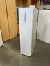 STORAGE CABINET: COMPACT, BRIGHT WHITE W/ PULLOUT DOOR