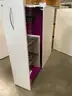 STORAGE CABINET: COMPACT, BRIGHT WHITE W/ PULLOUT DOOR