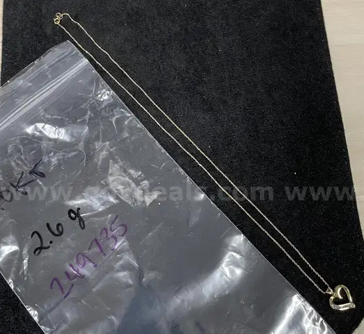 JEWELRY: 10K GOLD NECKLACE, 20.5"L