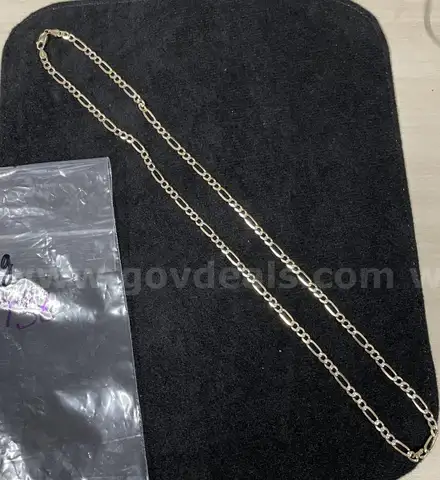 JEWELRY: 14K GOLD NECKLACE, 25.25"L