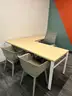 No Reserve: Knoll Office Cubicles and Round Table with Two Office Reception Chairs ( NO Desk Chairs)