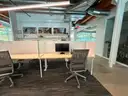 No Reserve: Knoll Office Cubicles and Round Table with Two Office Reception Chairs ( NO Desk Chairs)
