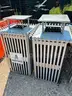 No Reserve: Lot (2) 10 Commercial Grade Bus Stop Steel Outer and Plastic Inner Litter Container