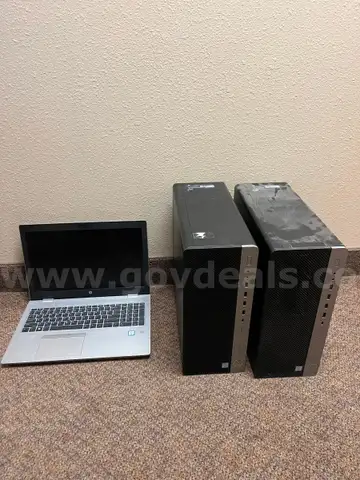 Lot of one switch, two desktops, one laptop