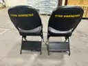 Lot of 2 Court Side Padded Folding Chairs from Carver Hawkeye Arena