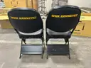 Lot of 2 Court Side Padded Folding Chairs from Carver Hawkeye Arena