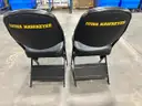 Lot of 2 Court Side Padded Folding Chairs from Carver Hawkeye Arena